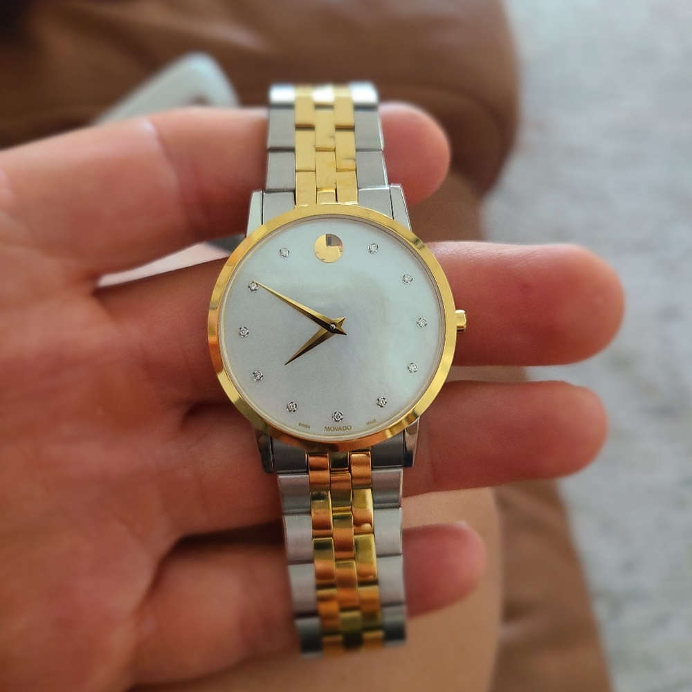 MOVADO Museum Classic Quartz Diamond Ladies Watch 0607630